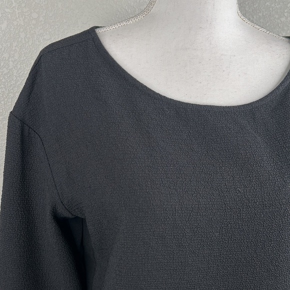 Express Black Boho Long Sleeve Top Size Medium - Picture 2 of 6